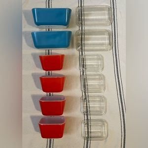 Vintage Pyrex Dishes - Refrigerator Set 501 and 502 - Make an Offer!!